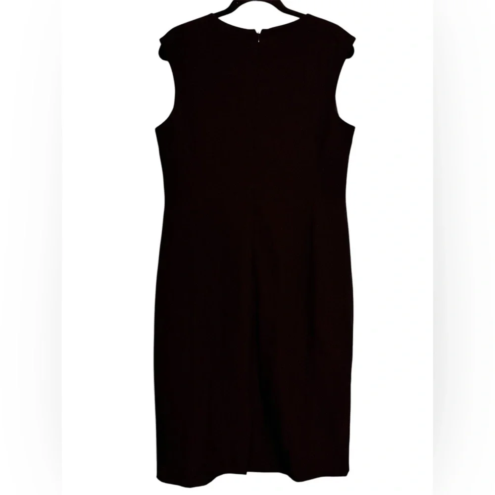 Studio Black Sleeveless Sheath Dress with Cutout Neckline - Picture 2 of 4